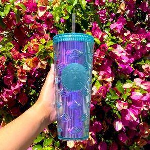 🌈Starbucks🧜‍♀️2022 Core Teal Mermaid Scale Iridescent Venti Tumbler